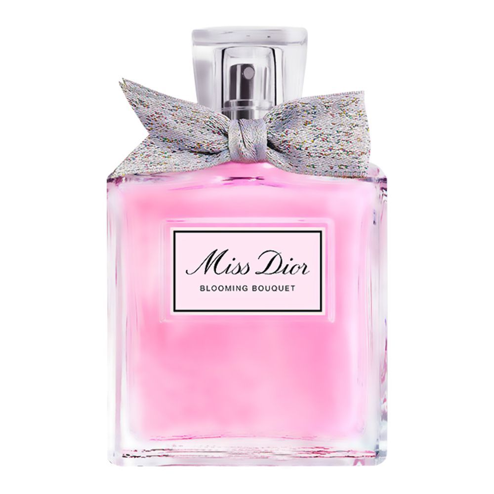 "Dior Miss Dior Blooming Bouquet Eau De Toilette 100ml – a fresh floral fragrance with top notes of Sicilian mandarin, a heart of peony and Damask rose, and a soft base of white musk for a delicate, feminine scent."







